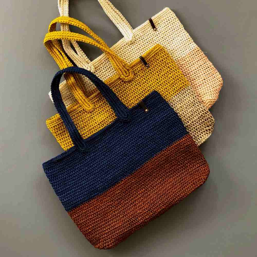 Blue & Copper Boho Tote Shoulder Bag