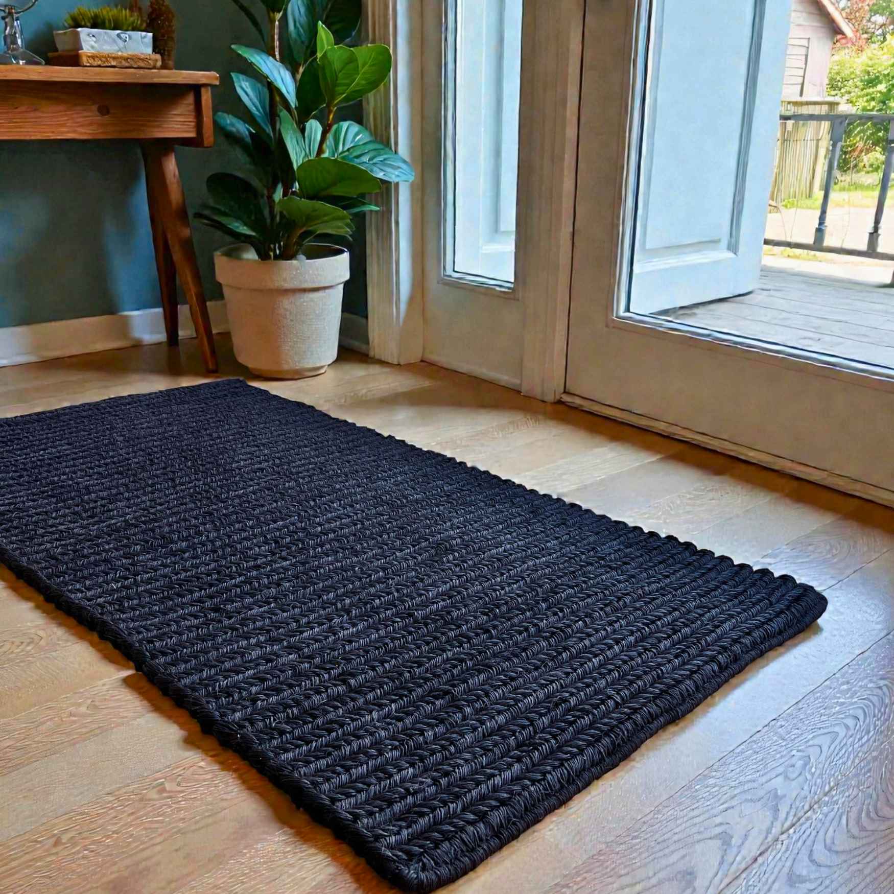 natural black doormat