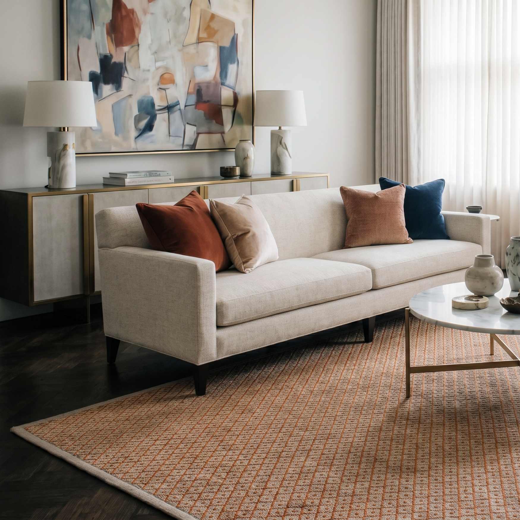 The Spun Copper & Fique Grid