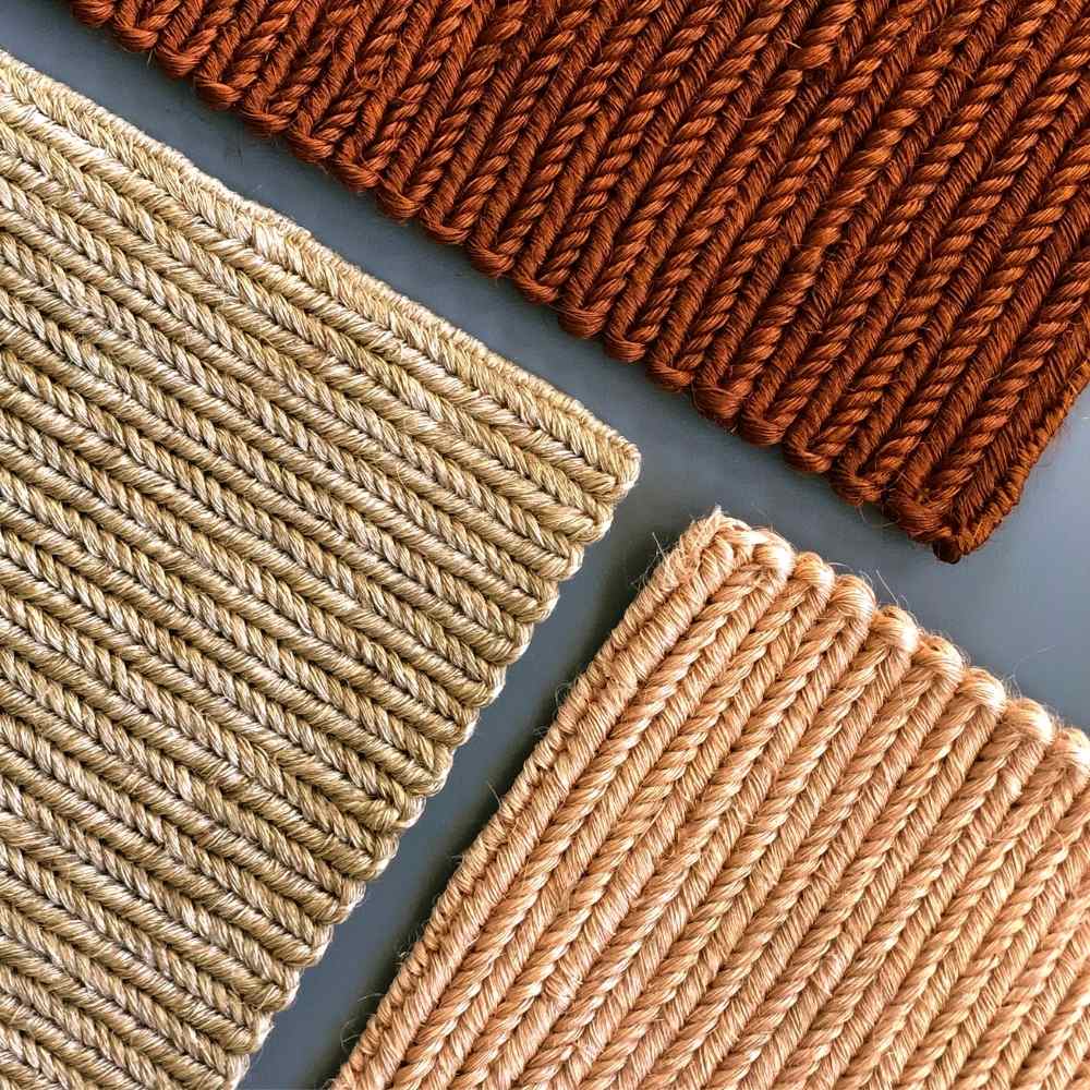 Hand Braided Entrance Mat - Terracotta Color