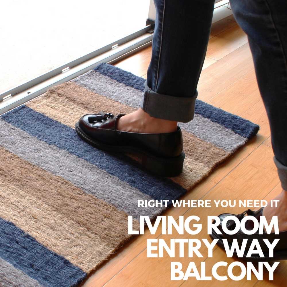 Sisal Rug blue entryway Indoor Door Mat 